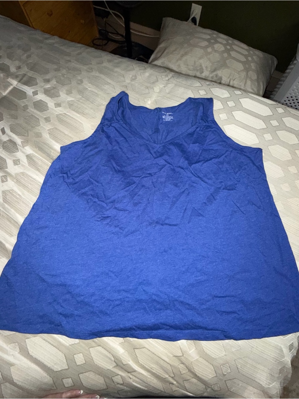 Lane Bryant Bright Blue V-Neck Tank